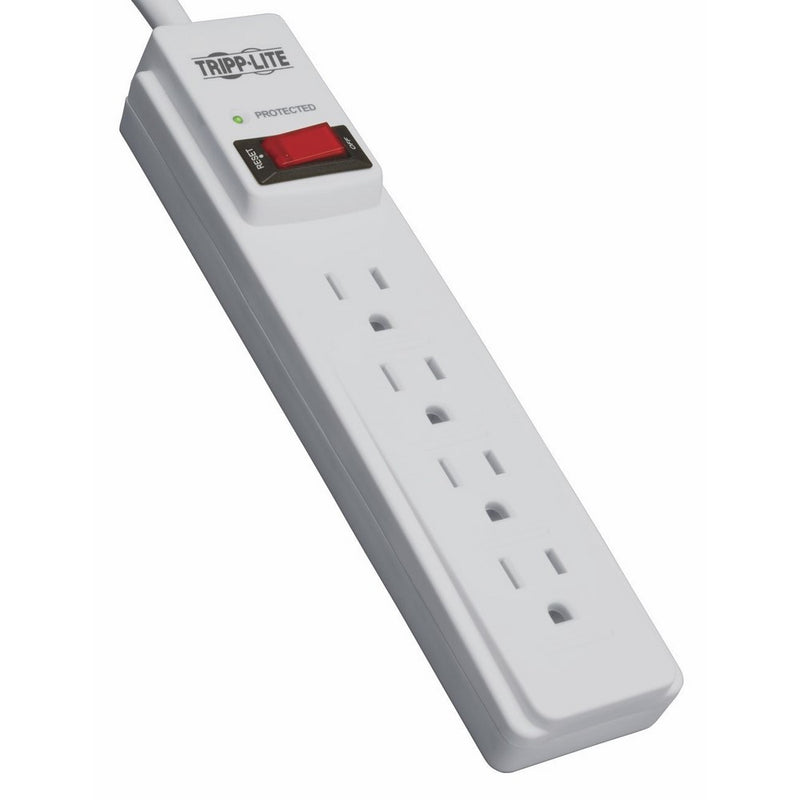 Tripp Lite 4 Outlet Surge Protector Power Strip, 4ft Cord, & $1,000 INSURANCE (TLP404)