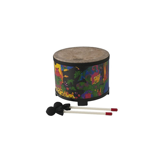 Remo KD-5080-01 Kids Percussion Floor Tom Drum - Fabric Rain Forest, 10"