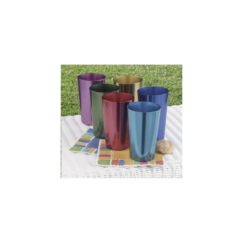 Set of Six Anodized Aluminum Tumblers