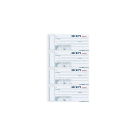BLUELINE Rediform Money Receipt Book, Hardbound, 2 x 6.875", 4 per Page, 200 Triplicates (S1657NCL)
