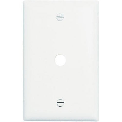 Pass & Seymour SP11WU 1 Gang Telephone Hole Opening Urea Wall Plate, White