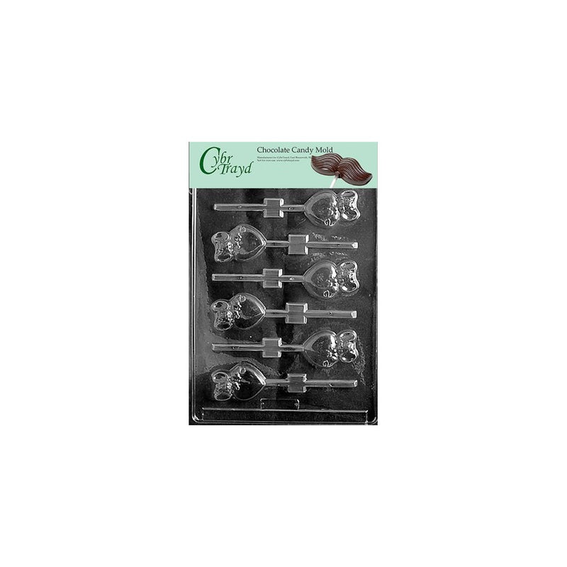 Cybrtrayd V053 Mouse on Heart Lolly Valentine Chocolate Candy Mold