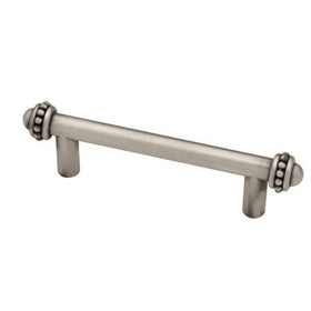 Brainerd PBF801Y-BSP-CP 3-Inch Beaded Kitchen or Furniture Cabinet Hardware Drawer Handle Pull, Brushed Satin Pewter