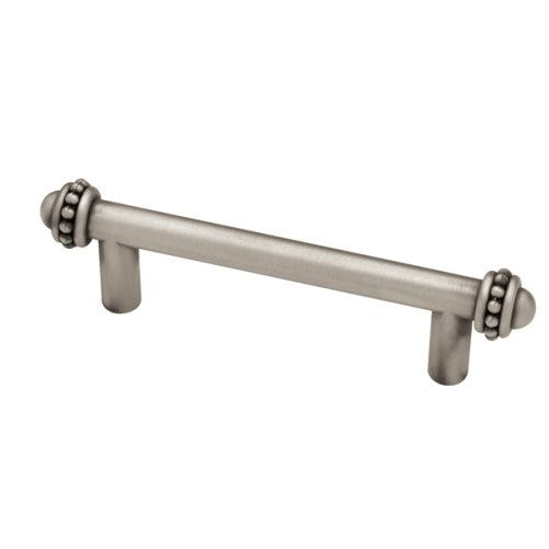Brainerd PBF801Y-BSP-CP 3-Inch Beaded Kitchen or Furniture Cabinet Hardware Drawer Handle Pull, Brushed Satin Pewter