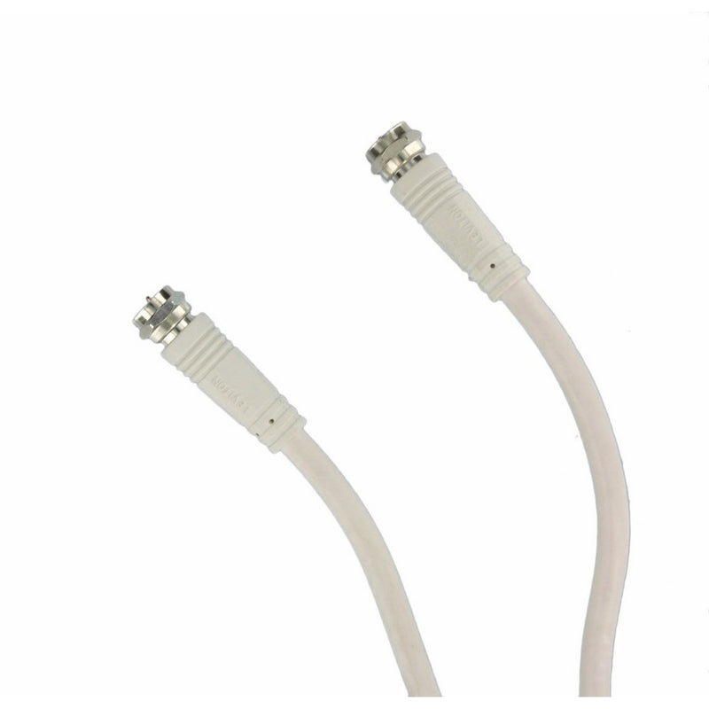 Leviton C5851-50W RG59 50-Feet Coaxial Cable with Molded on F Connector Plugs on Each End, White