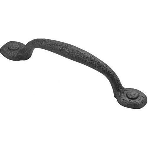 Hickory Hardware P3000-BI 96mm Refined Rustic Pull, Black Iron