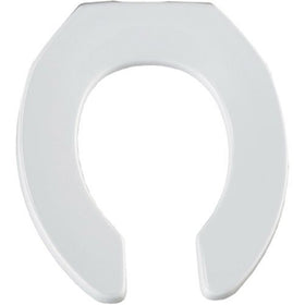 Bemis Commercial Plastic Toilet Seat with STA-TITE Commercial Fastening System, Round, White, 7B955CT 000
