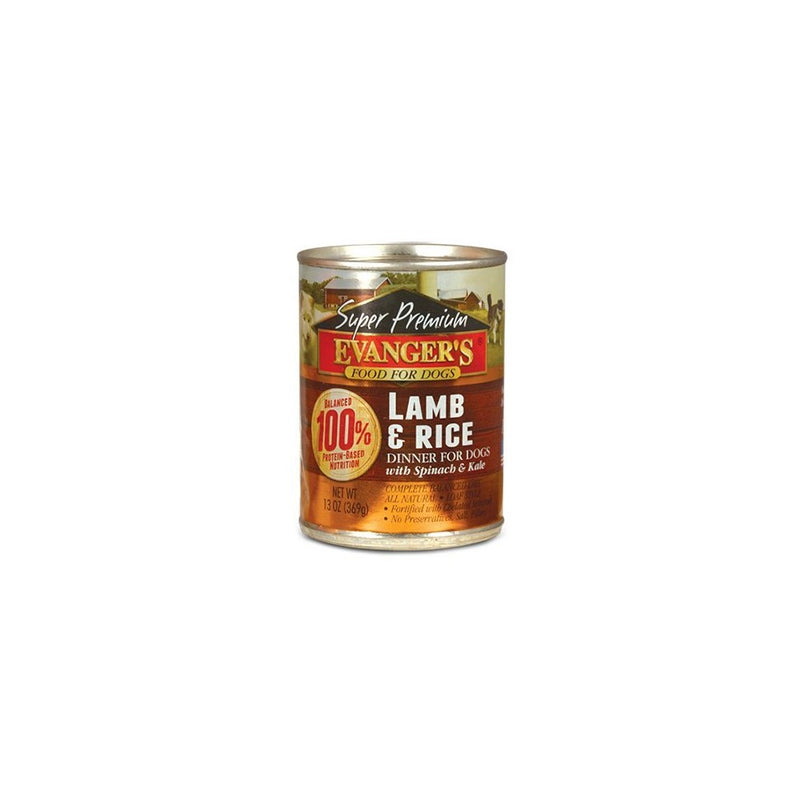 Evanger's Super Premium For Dogs Lamb and Rice Dinner, 12-Pack