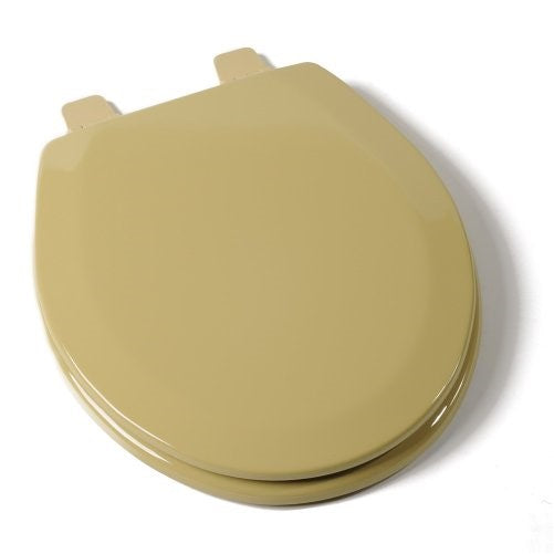 Comfort Seats C1B4R2-53 Deluxe Molded Wood Toilet Seat, Round, Harvest Gold