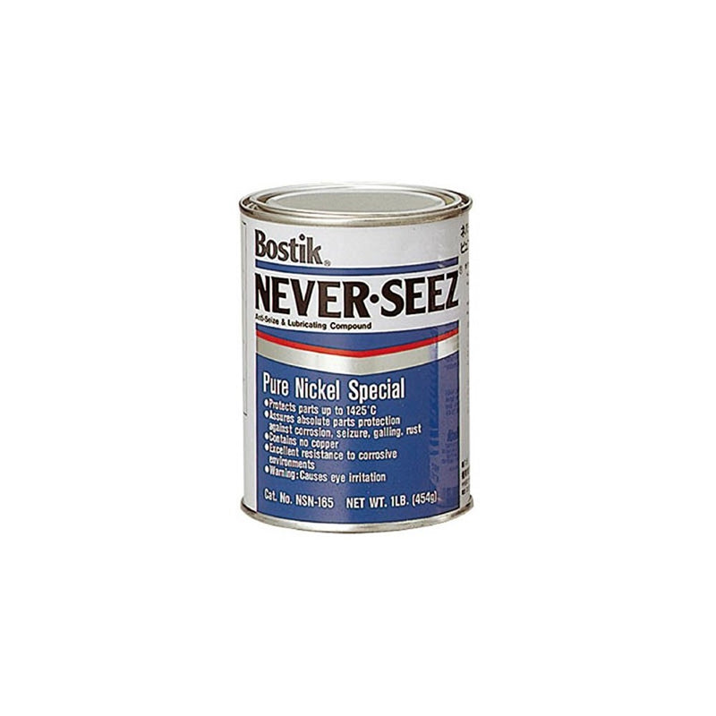 Never-Seez NSN-165 Silver Pure Nickel Special Anti-Seize Compound, -297 Degree F Lower Temperature Rating to 2400 Degree F Upper Temperature Rating, 1 lb. Flat Top Can