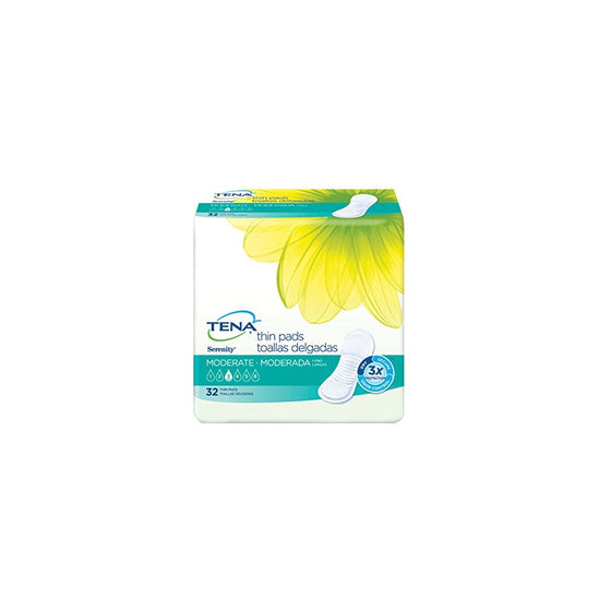 TENA Incontinence Pads for Women, Moderate Thin, Long, 32 Count