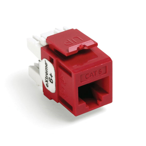 Leviton 61110-RC6 eXtreme 6 QuickPort Connector, CAT 6, Crimson