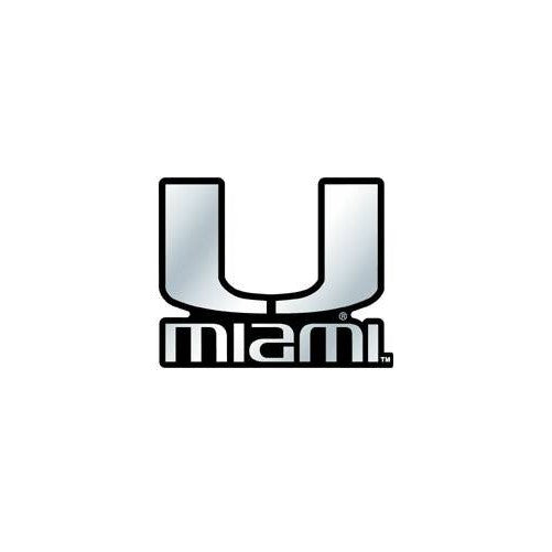 Miami Hurricanes Silver Auto Emblem