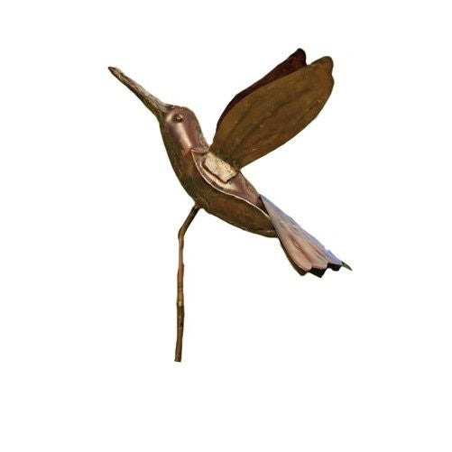 Ancient Graffiti Flamed Copper Hummingbird Garden Ornament