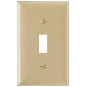 Pass & Seymour SP1LAUCC100 1 Gang Toggle Urea Wallplate, Light Almond