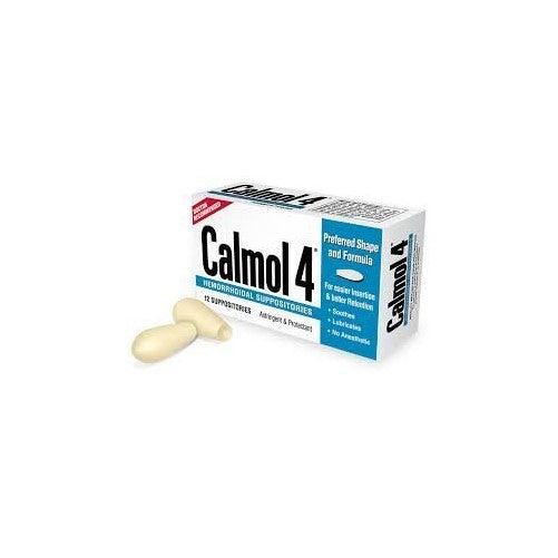 Pack of 3 EACH CALMOL 4 SUPPOSITORIES 24EA PT#6749210411