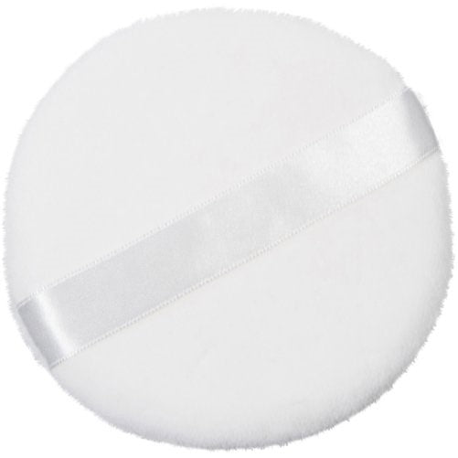 Zink Color Round Jumbo Velour Powder Puff W Ribbon 4" Diameter