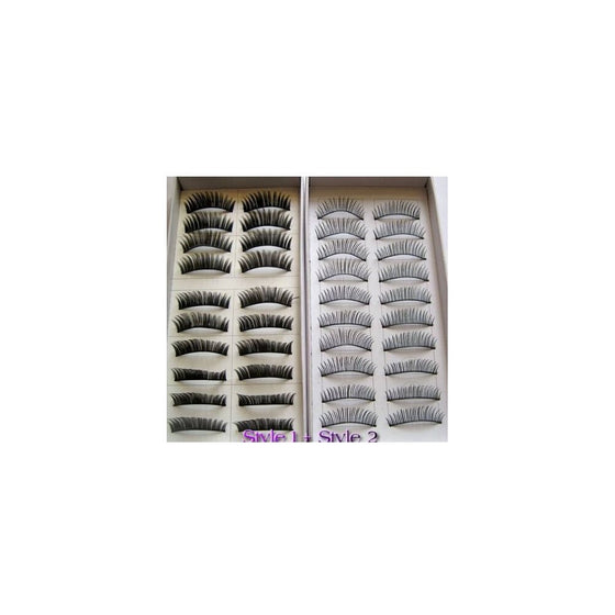 20 Pairs Regular Long and Thick Eyelashes Style 1 and 2