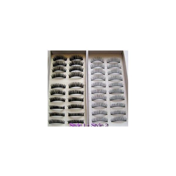 20 Pairs Regular Long and Thick Eyelashes Style 1 and 2