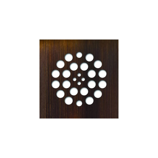 Tile Redi DP-SQ-OB Redi Drain Oil Rubbed Bronze Square Drain Plate, 4.25 Inches