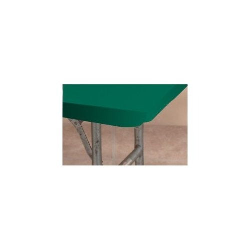 Kwik-Covers of New York 3072PKGR Disposable/Reusable Custom Fit Plastic Tablecover with Elastic Edging, 30"x72", Green