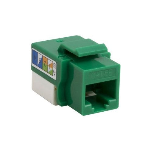 4XEM Cat5e 110 Style Punch Down Keystone Jack 90 Degree - Green