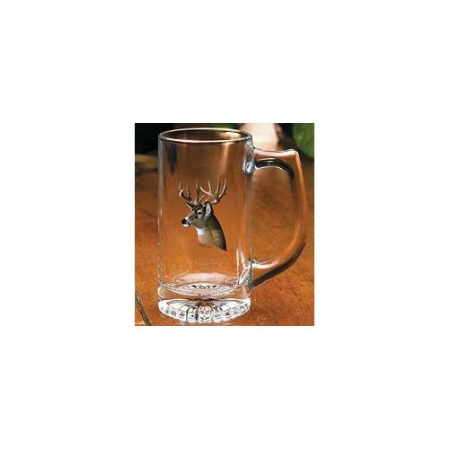 Whitetail Deer Portrait Stein Glasses by Michael Sieve