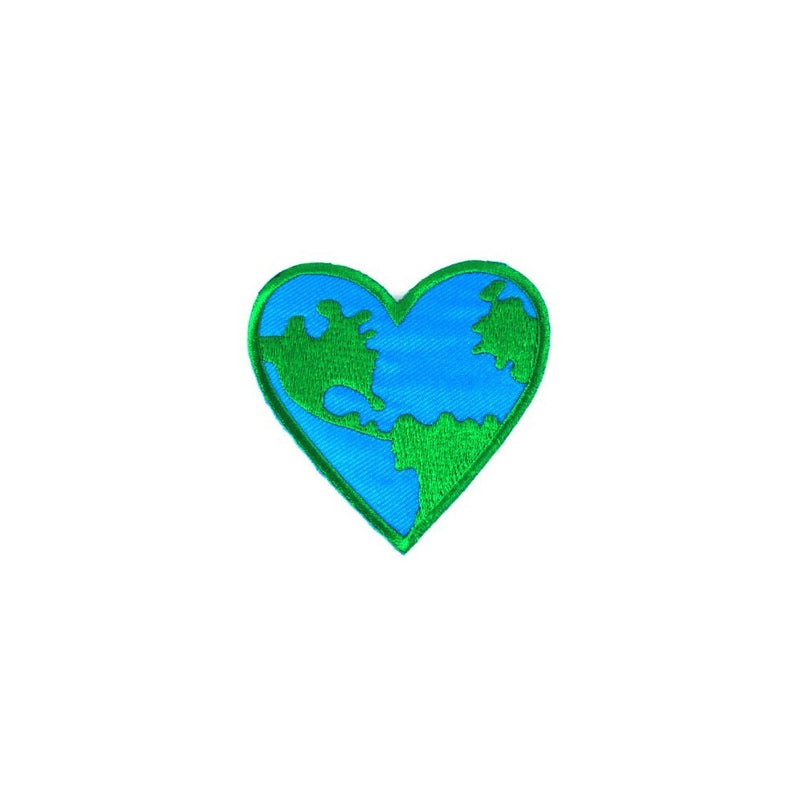 Love Earth, Heart Logo Iron on Patches