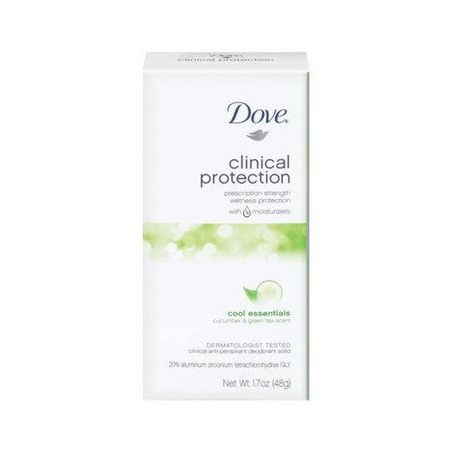 Dove Clncl Prtct Cool Ess Size 1.7z Dove Clinical Protection Cool Essentials Antiperspirant Deodorant