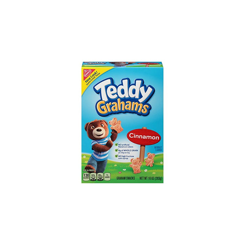 Teddy Grahams Cinnamon Graham Snacks, 10 Ounce (Pack of 6)