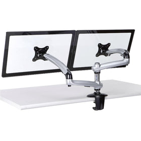 Cotytech Expandable Dual Desk Mount Spring Arm Grommet Base - Silver (DM-GS212-G)
