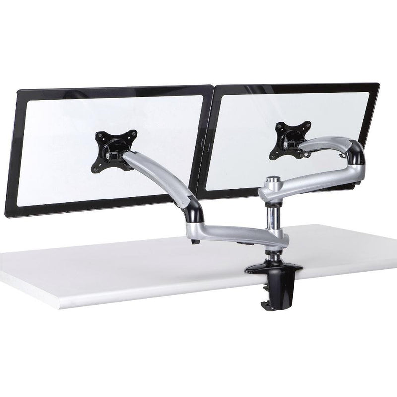 Cotytech Expandable Dual Desk Mount Spring Arm Grommet Base - Silver (DM-GS212-G)