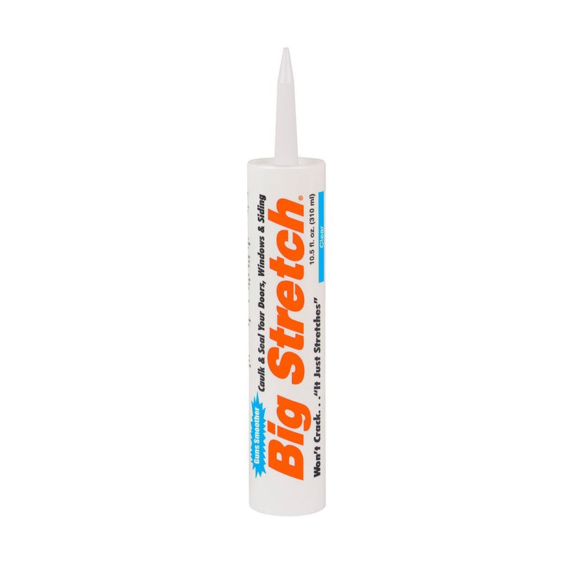 Sashco Big Stretch Acrylic Latex High Performance Caulking Sealant, 10.5 Ounce Cartridge, Clear (Pack of 12)