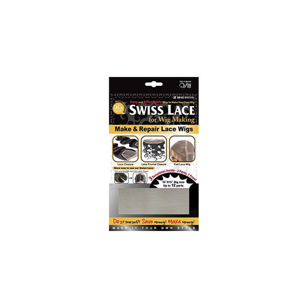 Qfitt Make & Repair Lace Wigs Swiss Lace For Wig Making #5012 - Brown