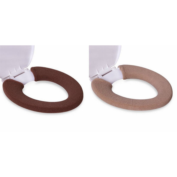 KLOUD City 2Pack Soft and Warm Thicken Toilet Seats Covers (Coffee  Light Coffee)