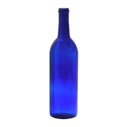 Midwest Homebrewing and Winemaking Supplies B01HDY9XRG FBA_Does Not Apply 750 ml Cobalt Glass Claret/Bordeaux Bottles, 12 Per Case, Blue