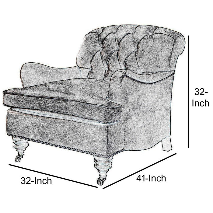 Wood & Leather Accent Chair, Retro Brown