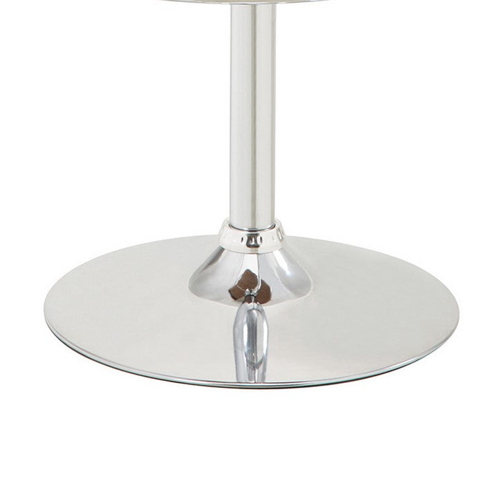 Adjustable Bar Height Stool, Cream & Walnut