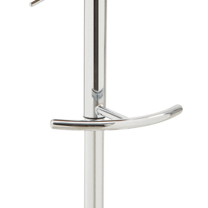 Adjustable Bar Height Stool, Cream & Walnut