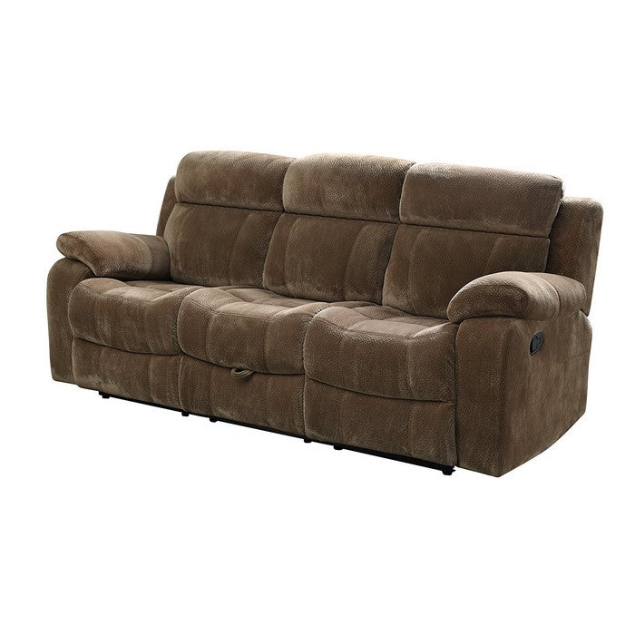 Motion Sofa With Pillow Arms, Brown