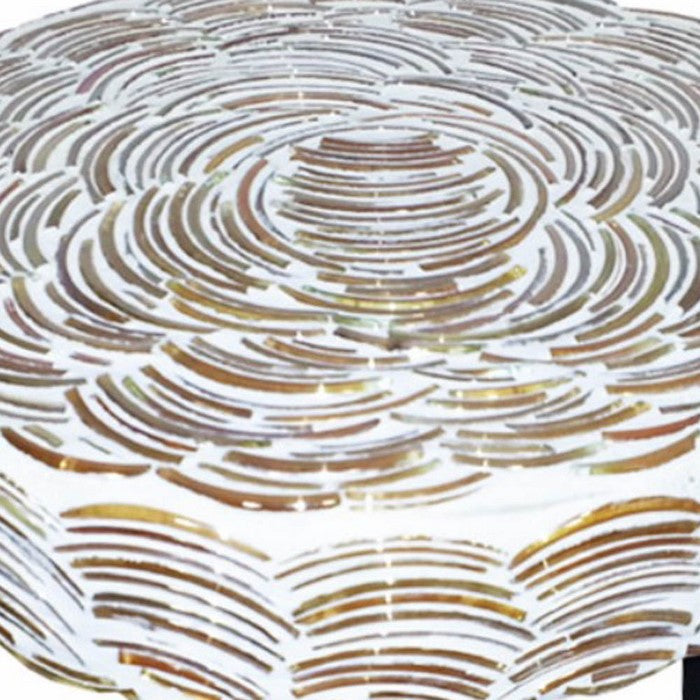 Mosaic/Metal Round Table, Multicolor