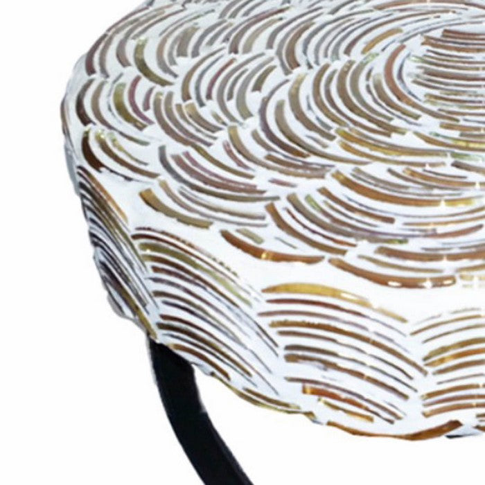 Mosaic/Metal Round Table, Multicolor