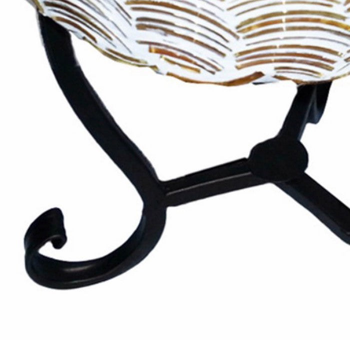 Mosaic/Metal Round Table, Multicolor