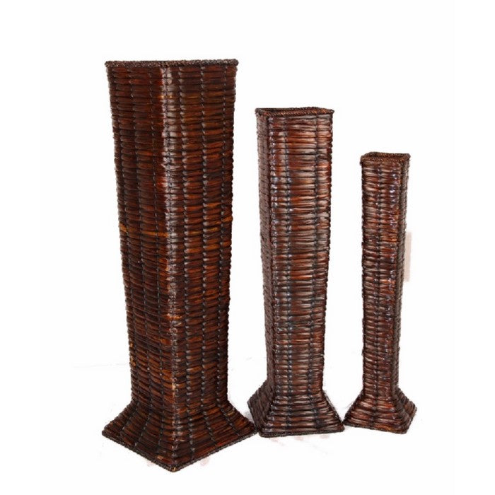 Sea Grass Planter, Brown, Set Of 3