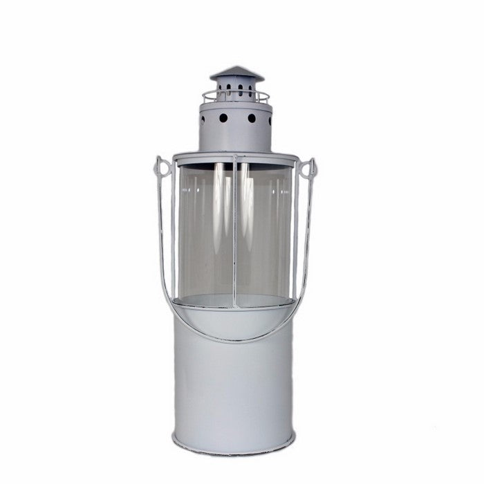 Metal Lantern, White
