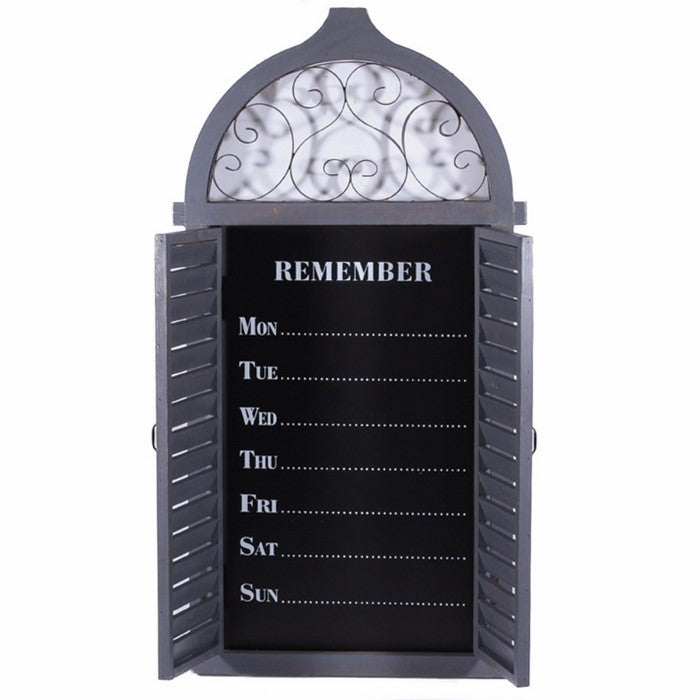 Wood/Metal WallDecor, Gray