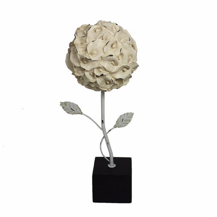 Polyresin Topiary, Off White