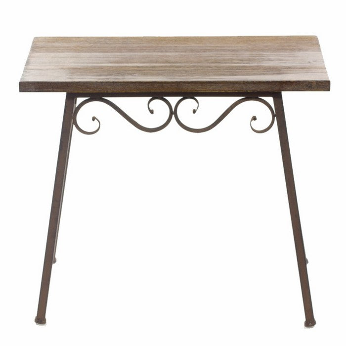 Wood And Metal Table, Brown