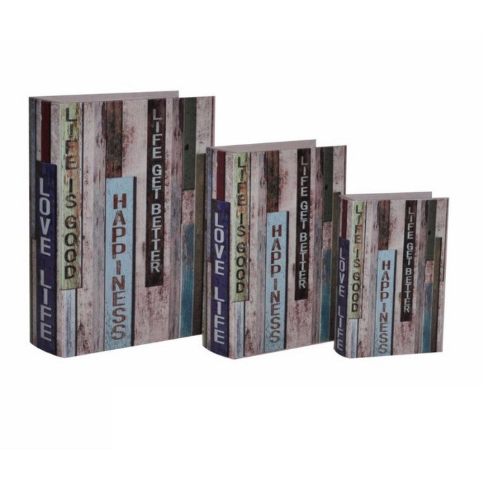 Wooden Book Holder ,Multicolor, Set Of 3
