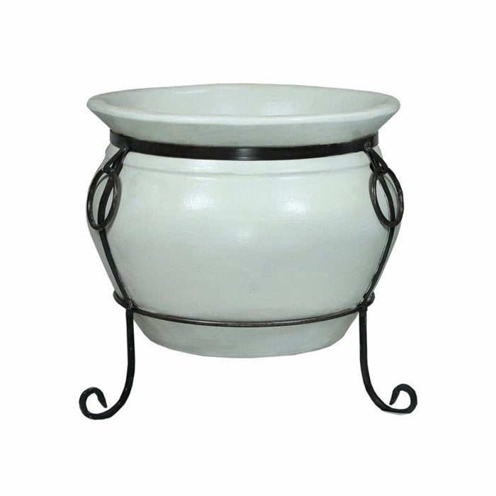 Ceramic Flower Pot, White